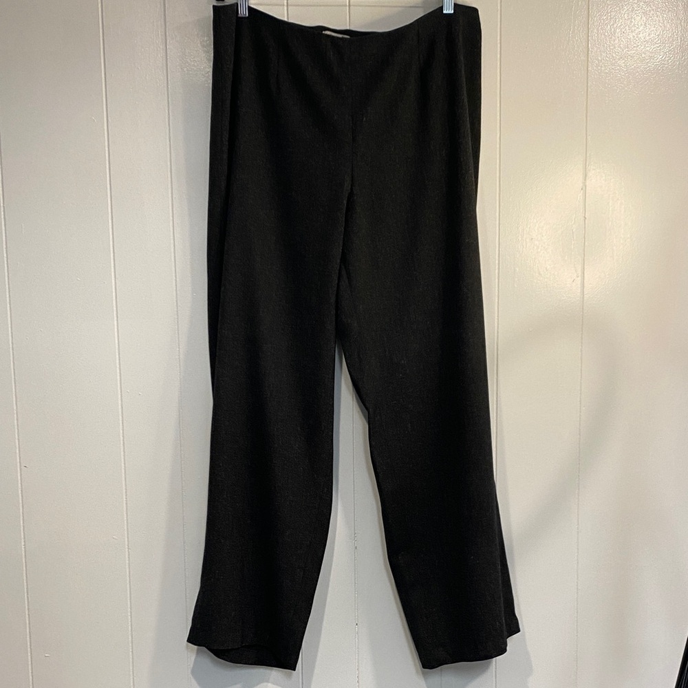 Coldwater Creek Pants | Classic Fit Charcoal Heather | Pull-On Stretch | L18